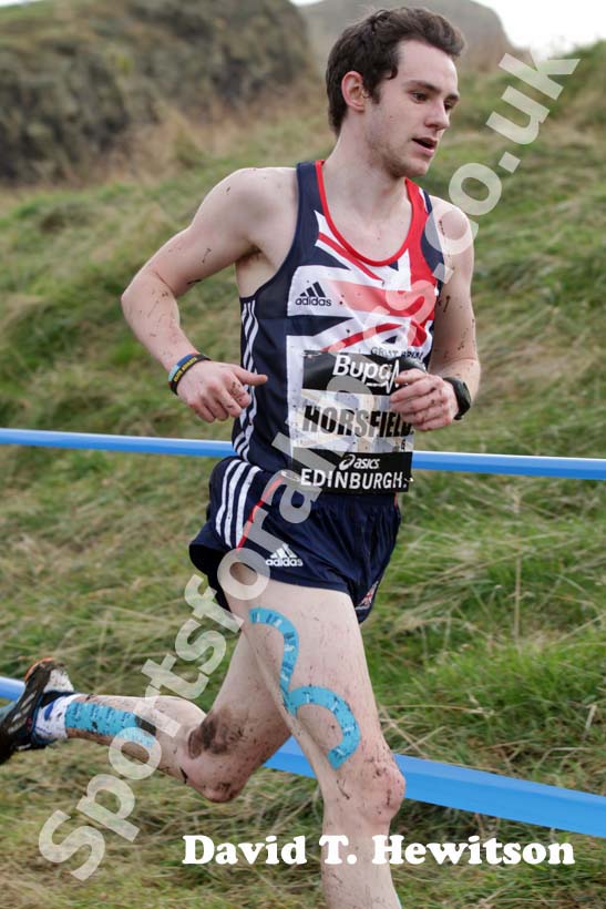 Simon Horsfield (GB) during the Senior Mens BUPA Great Edinburgh Cross country.